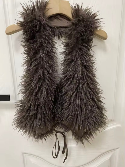 Mocha Fur Vest