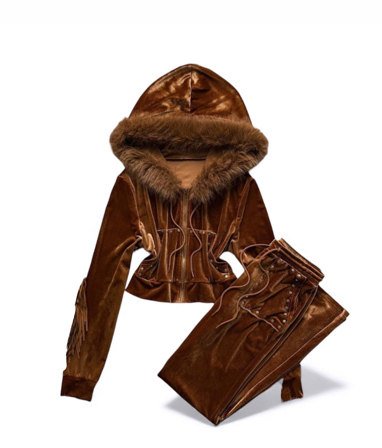 Velvet Brown Sweatsuit