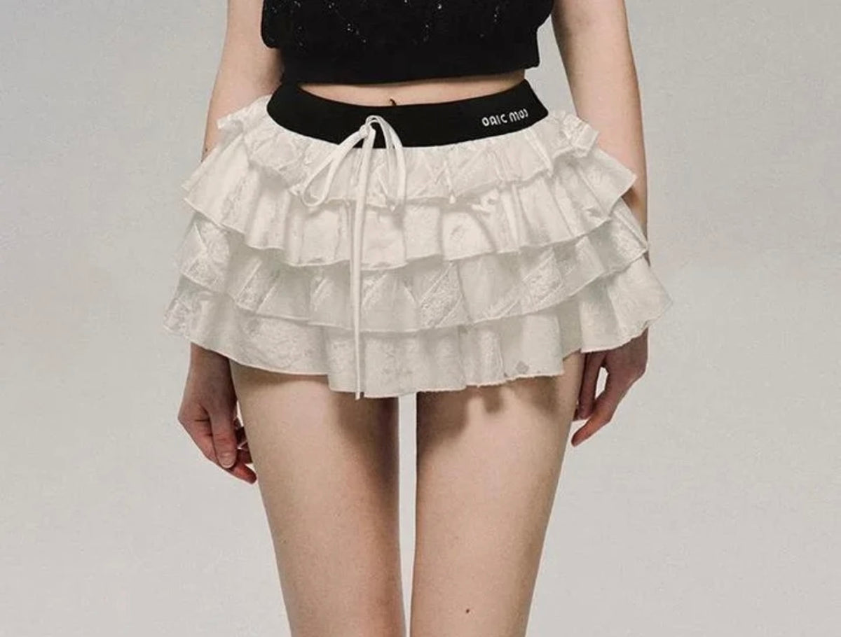 Baby doll Mini Ruffle Skirt