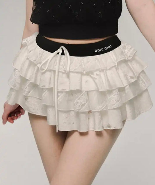 Baby doll Mini Ruffle Skirt