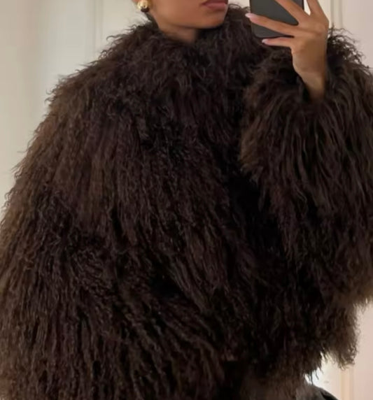 Mocha Mongolian Coat